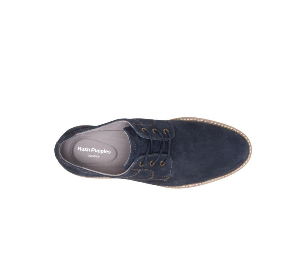 Men Oxfords | Hush Puppies Detroit Plain Toe Oxford Navy Suede