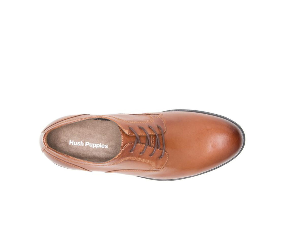 Men Oxfords | Hush Puppies Shepsky Pt Oxford Dark Tan Leather