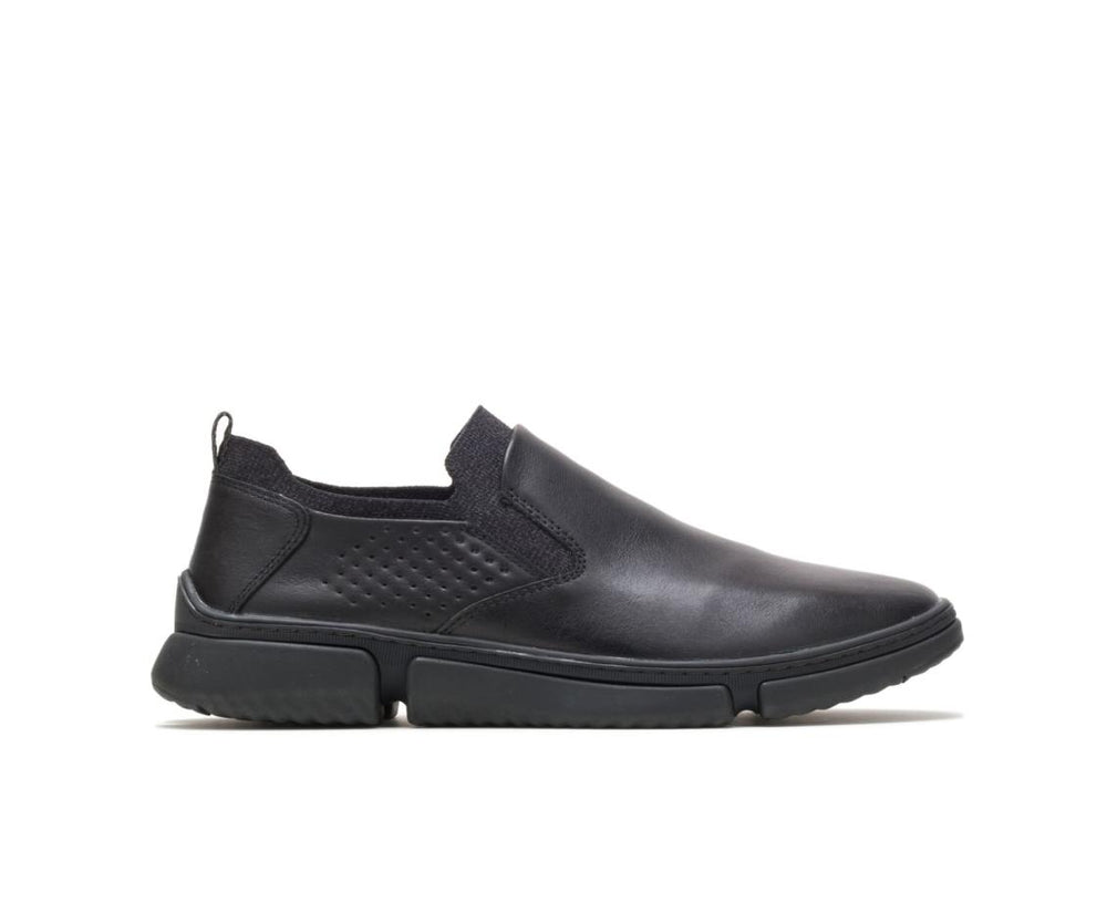Men Sneakers | Hush Puppies Bennet Plain Toe Slip-On Black Leather