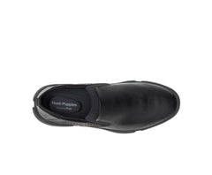 Men Sneakers | Hush Puppies Bennet Plain Toe Slip-On Black Leather