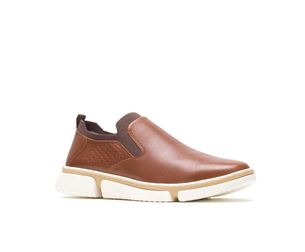 Men Sneakers | Hush Puppies Bennet Plain Toe Slip-On Cognac Leather