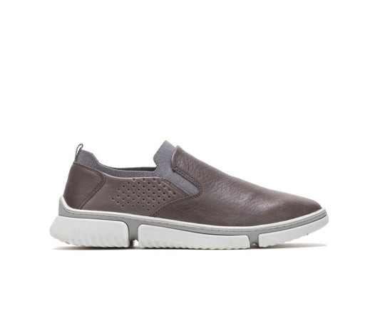 Men Sneakers | Hush Puppies Bennet Plain Toe Slip-On Dark Grey Leather