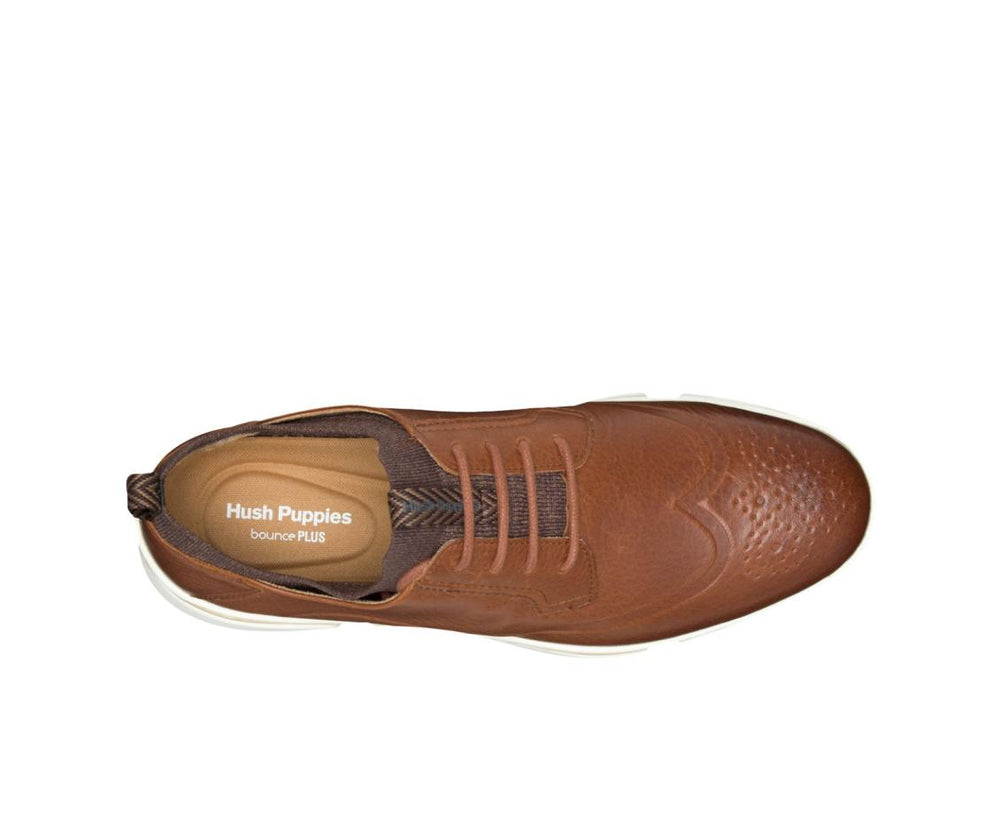 Men Sneakers | Hush Puppies Bennet Wingtip Oxford Cognac Leather