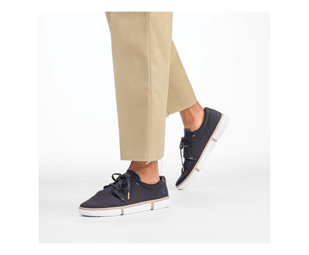 Men Sneakers | Hush Puppies Briggs Plain Toe Oxford Navy Textile