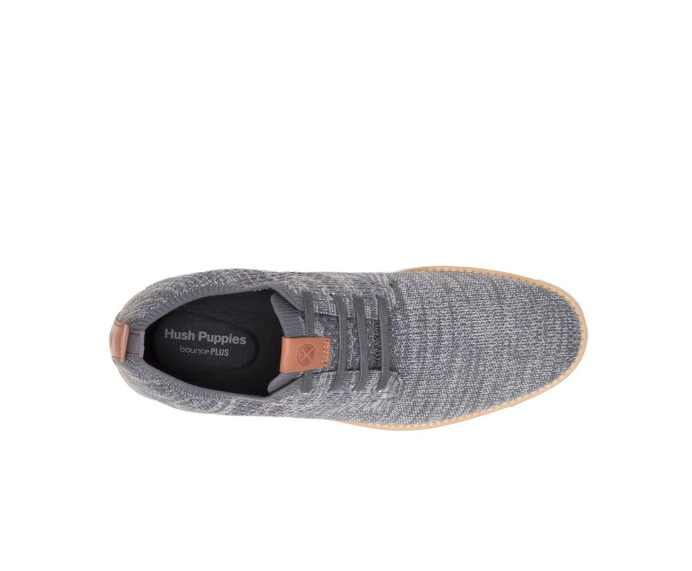 Men Sneakers | Hush Puppies Expert Knit Plain Toe Oxford Grey Textile