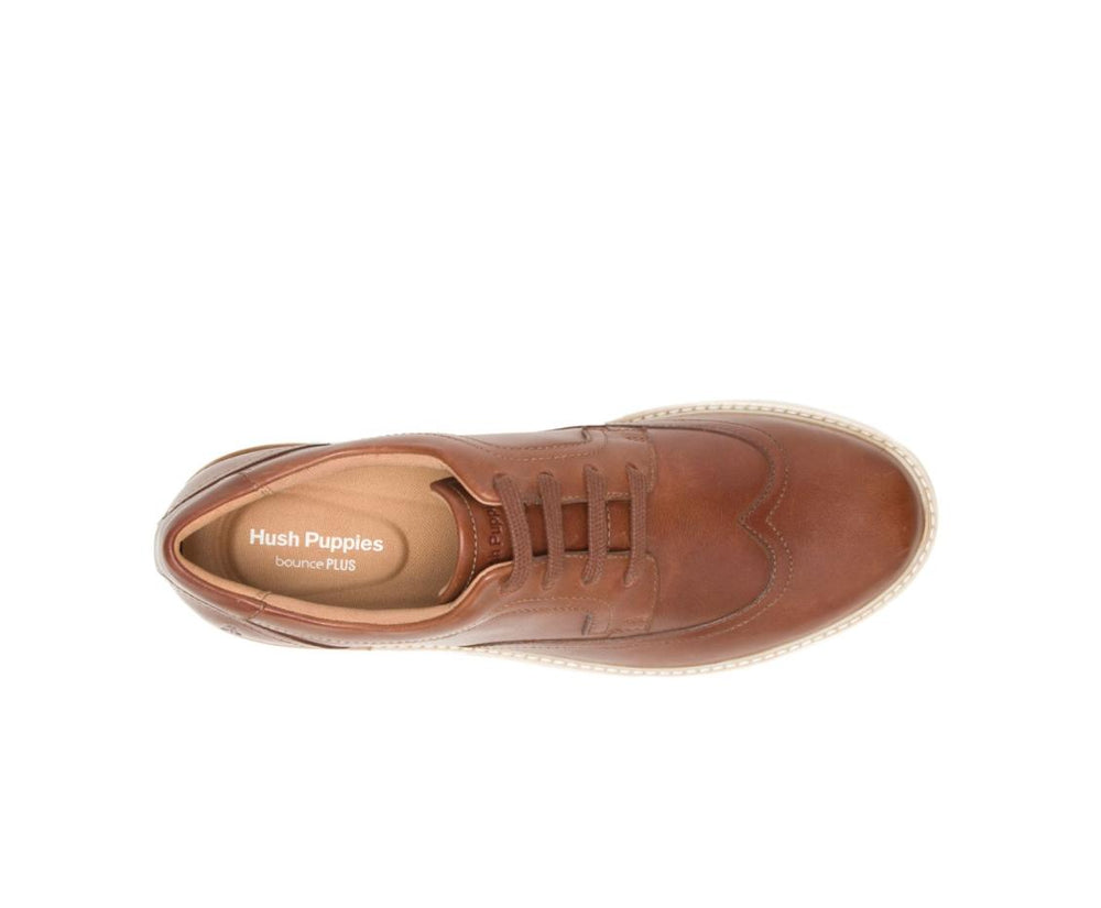 Men Sneakers | Hush Puppies Heath Wingtip Oxford Cognac Leather