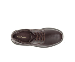 Men Walking Shoes | Hush Puppies Glen Dark Brown Pull-up Leather