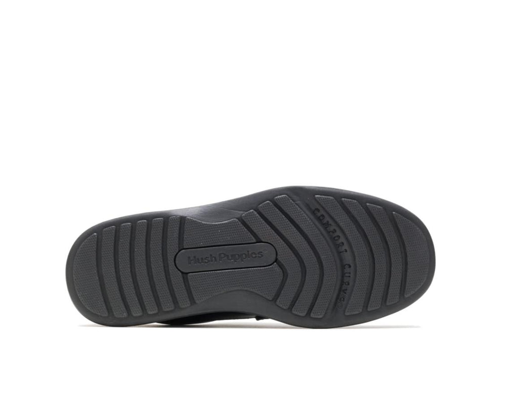 Men Walking Shoes | Hush Puppies Gus Black Leather