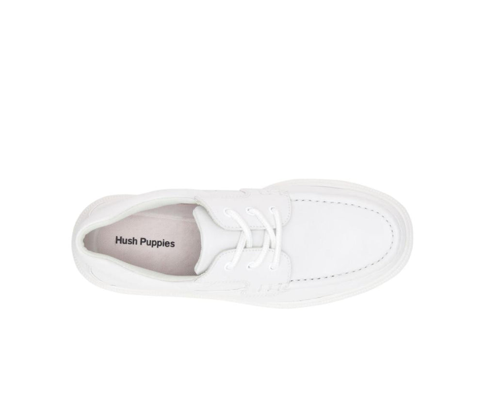 Men Walking Shoes | Hush Puppies Gus White Leather