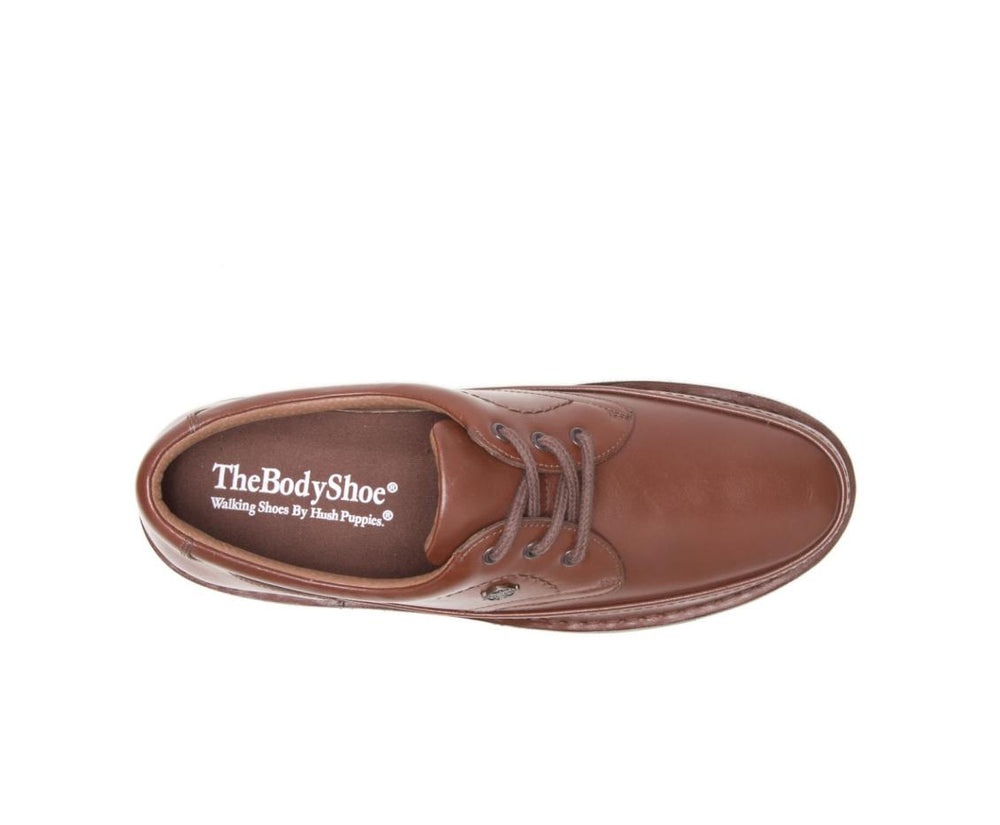 Men Walking Shoes | Hush Puppies Mall Walker Antique Brown Leather