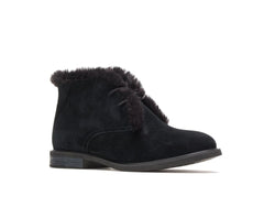 Women Boots | Hush Puppies Bailey Fur Chukka Black Suede