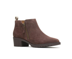 Women Boots | Hush Puppies Hadley Side Zip Boot Dark Brown Suede