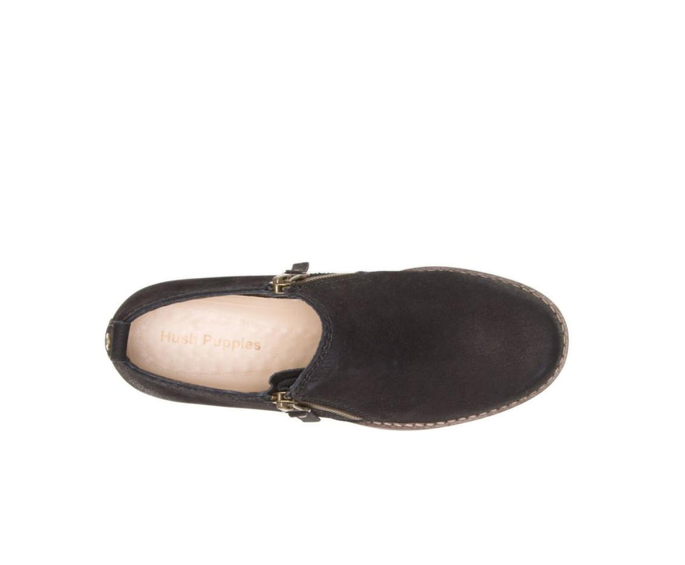 Women Boots | Hush Puppies Mazin Cayto Black Nubuck