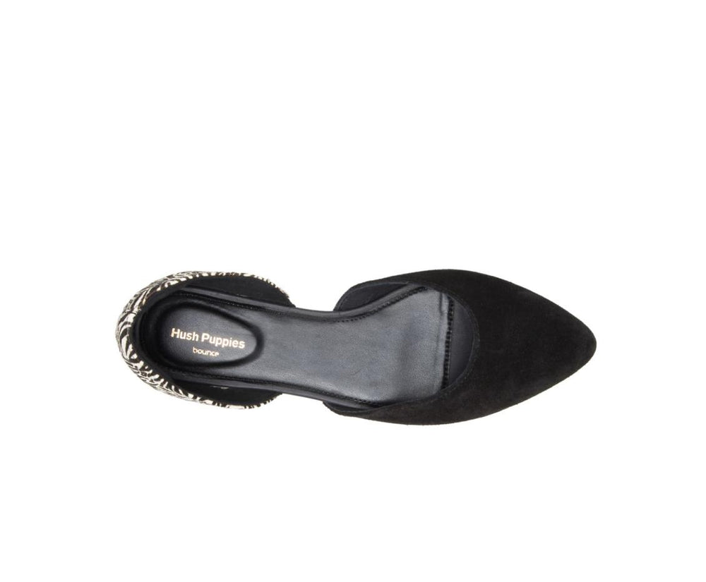 Women Flats & Slip-Ons | Hush Puppies Sadie D'Orsay Black Suedezebra