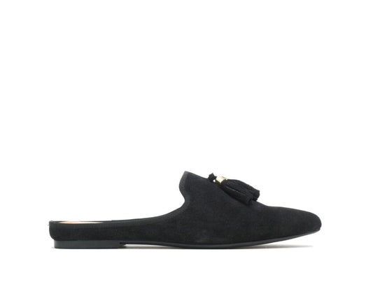 Women Flats & Slip-Ons | Hush Puppies Sadie Tassel Mule Black Suede