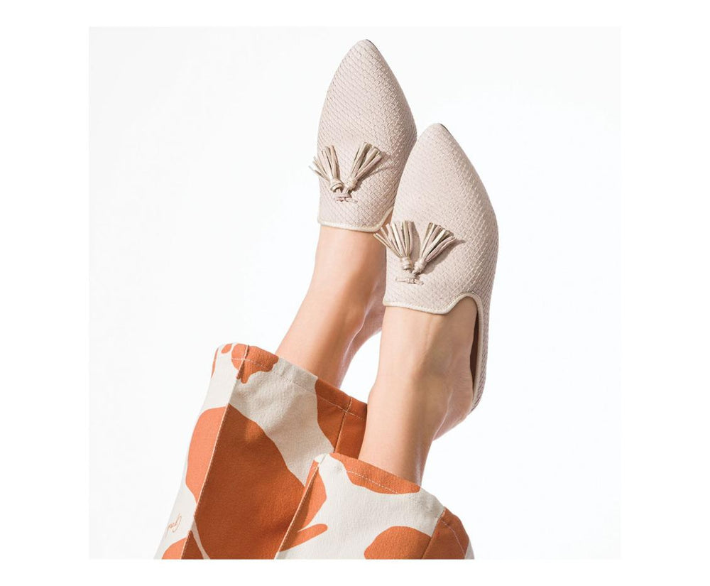 Women Flats & Slip-Ons | Hush Puppies Sadie Tassel Mule Eggnog Cobra Leather