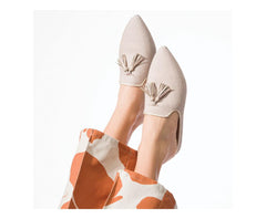 Women Flats & Slip-Ons | Hush Puppies Sadie Tassel Mule Eggnog Cobra Leather