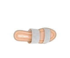 Women Sandals | Hush Puppies Briard 2 Band Slide Light Grey Suede