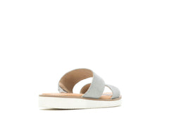 Women Sandals | Hush Puppies Briard 2 Band Slide Light Grey Suede