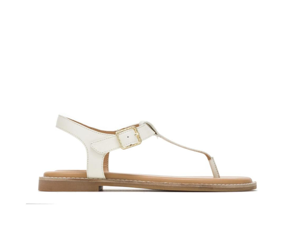 Women Sandals | Hush Puppies Lexi Toepost Ivory Leather