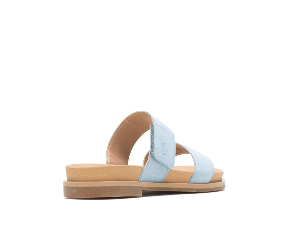 Women Sandals | Hush Puppies Lilly 2 Band Slide Blue Dusk Nubuck
