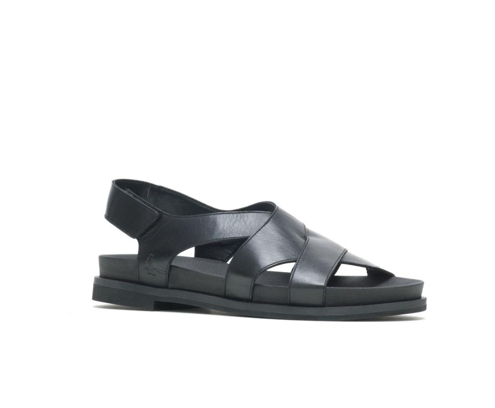 Women Sandals | Hush Puppies Lilly Criss Cross Sandal Black Leather