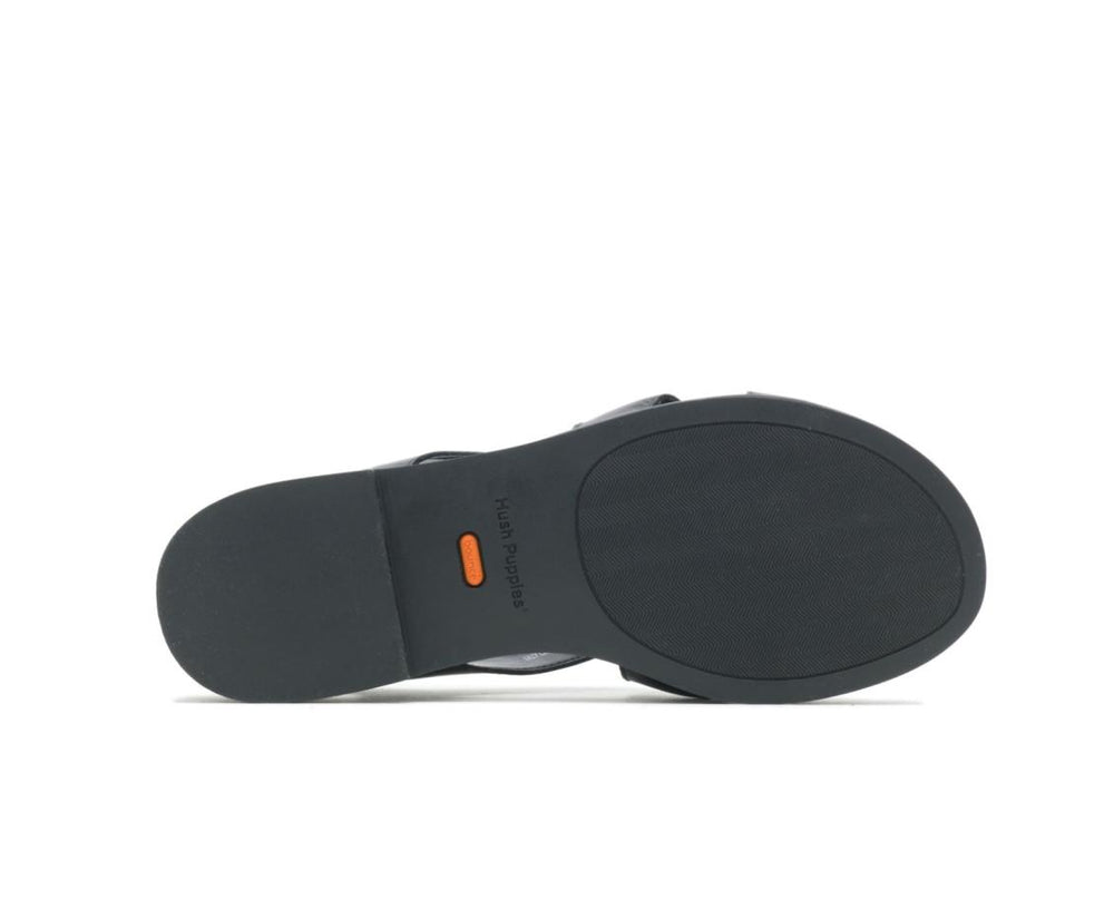Women Sandals | Hush Puppies Lilly Criss Cross Sandal Black Leather