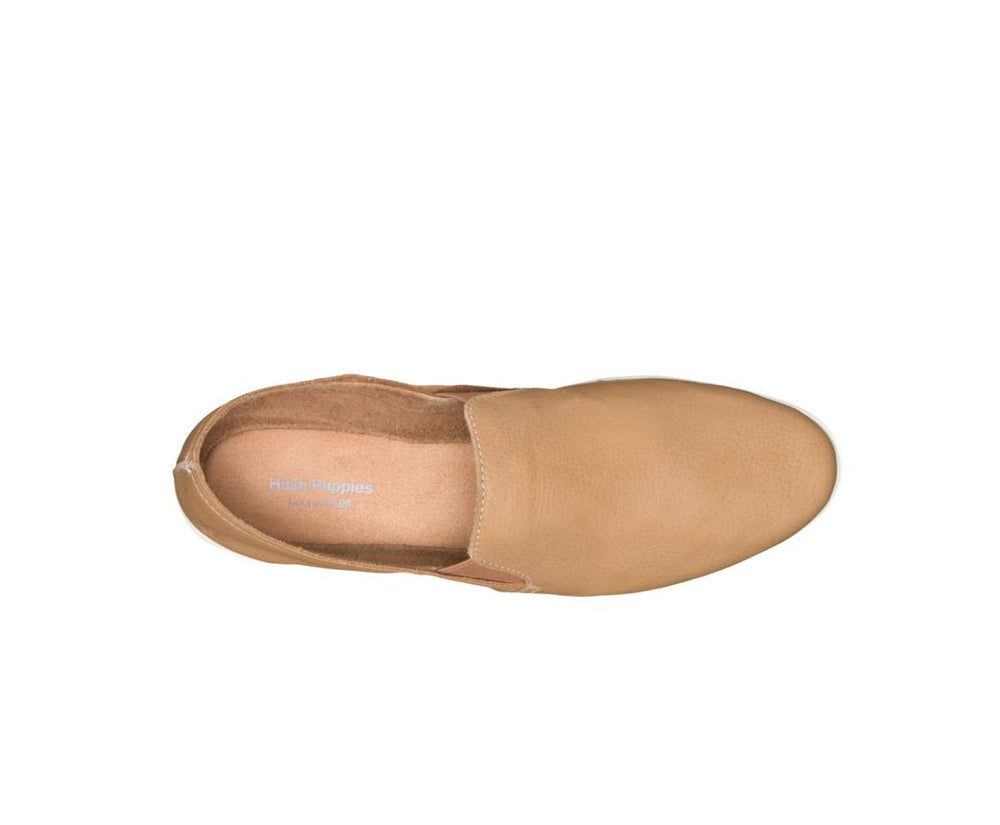 Women Sneakers | Hush Puppies Everyday Slip-On Tan Leather