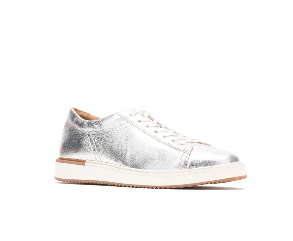 Women Sneakers | Hush Puppies Sabine Sneaker Silver Metallic Leather