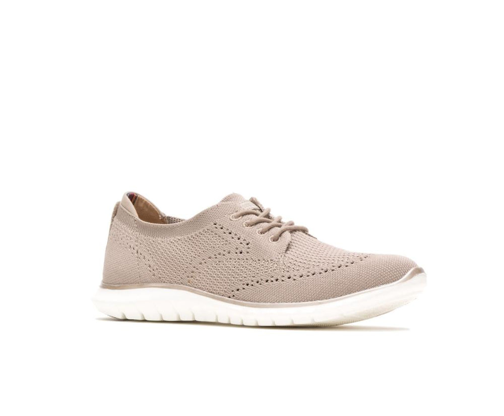 Women Sneakers | Hush Puppies Tricia Wingtip Knit Taupe Knit
