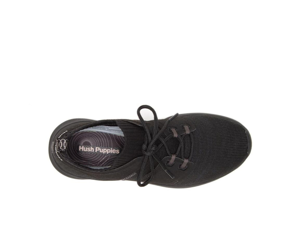Women Sneakers | Hush Puppies World Black Knit