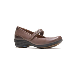 Women Walking Shoes | Hush Puppies Epic Mary Jane Dark Brown Leather