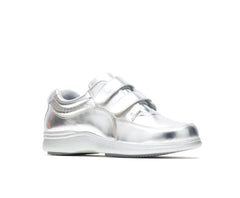 Women Walking Shoes | Hush Puppies Power Walker Ii Silver Metallic Leather