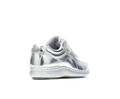 Women Walking Shoes | Hush Puppies Power Walker Ii Silver Metallic Leather