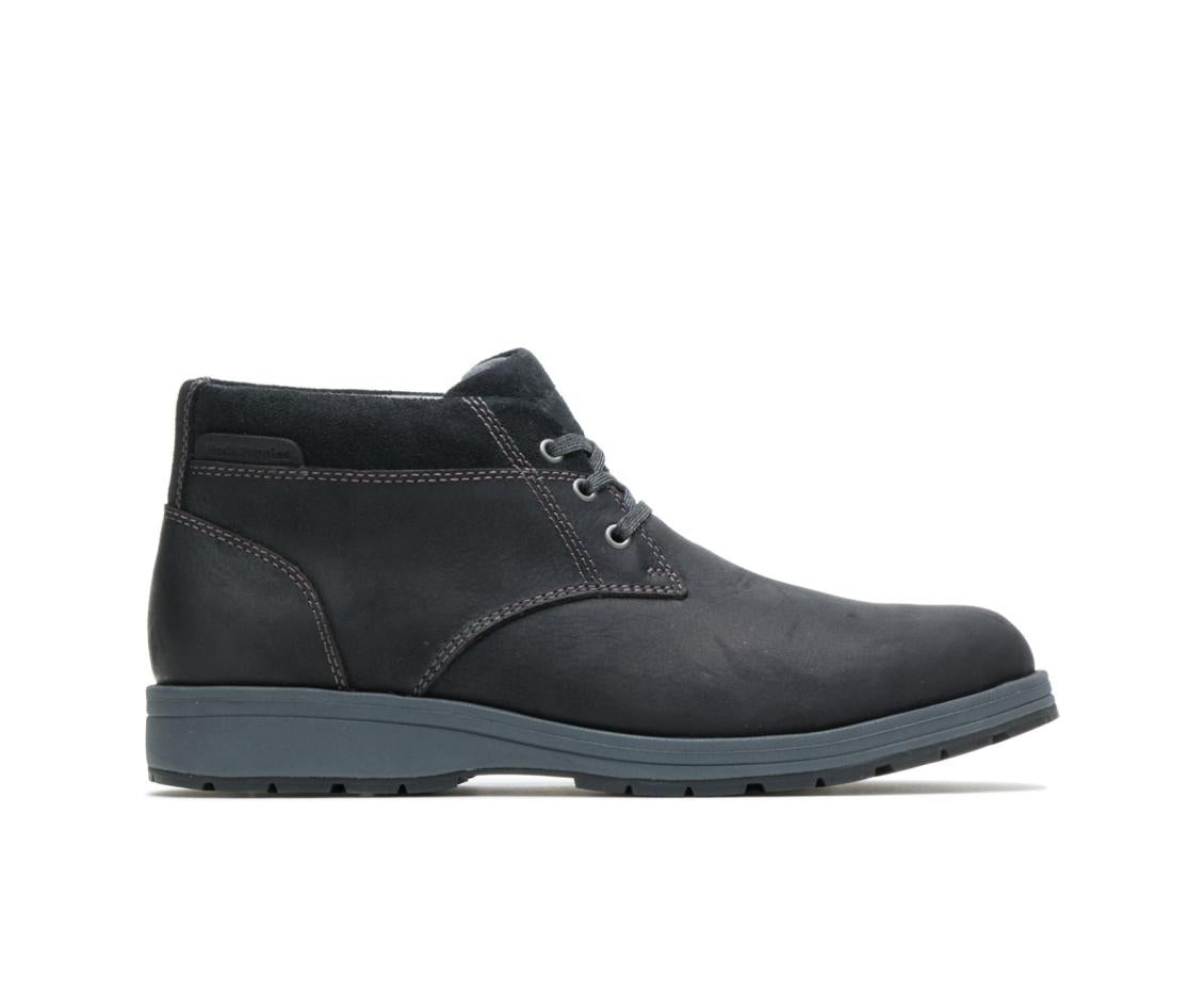 Men Boots | Hush Puppies Beauceron Short Ice+ Black Waterproof Leather