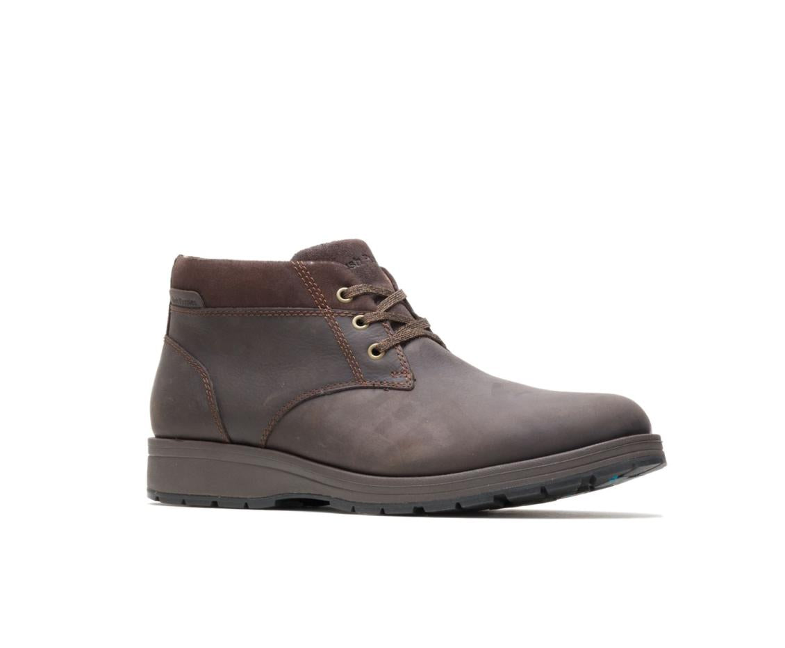 Men Boots | Hush Puppies Beauceron Short Ice+ Dark Brown Waterproof Leather