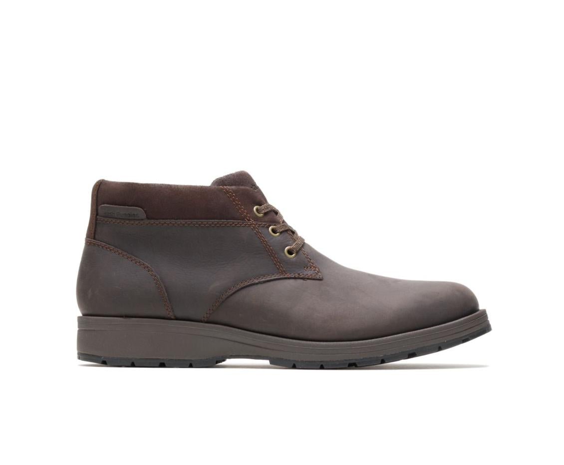 Men Boots | Hush Puppies Beauceron Short Ice+ Dark Brown Waterproof Leather