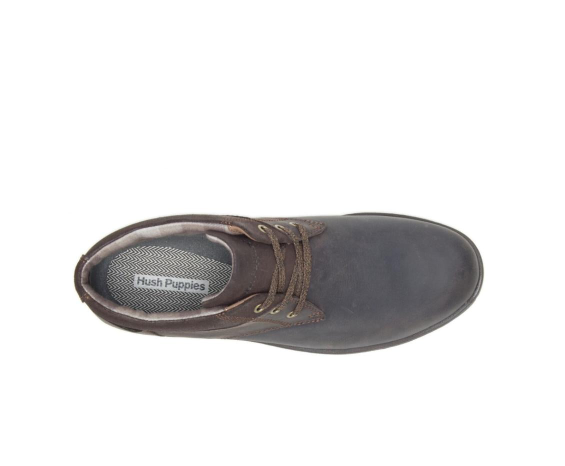 Men Boots | Hush Puppies Beauceron Short Ice+ Dark Brown Waterproof Leather