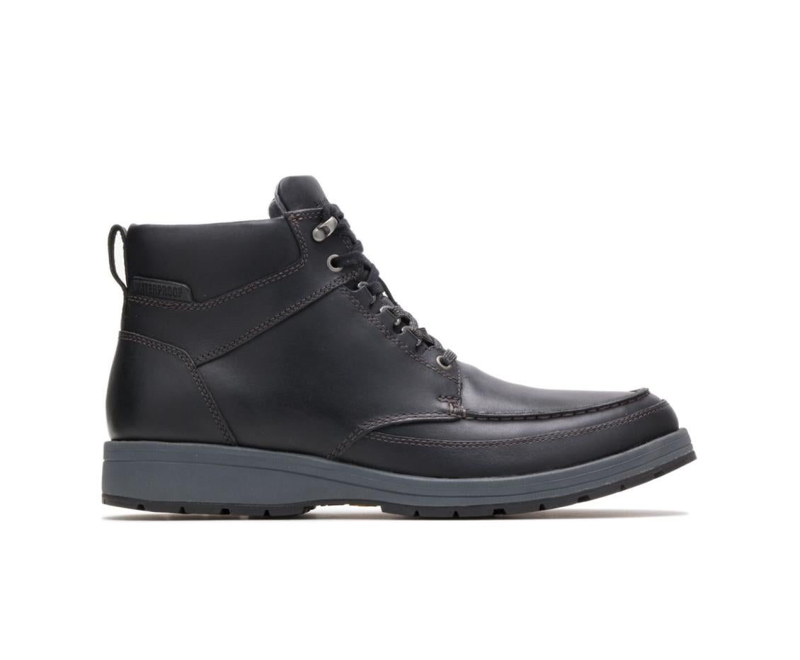 Men Boots | Hush Puppies Beauceron Tall Ice+ Black Waterproof Leather