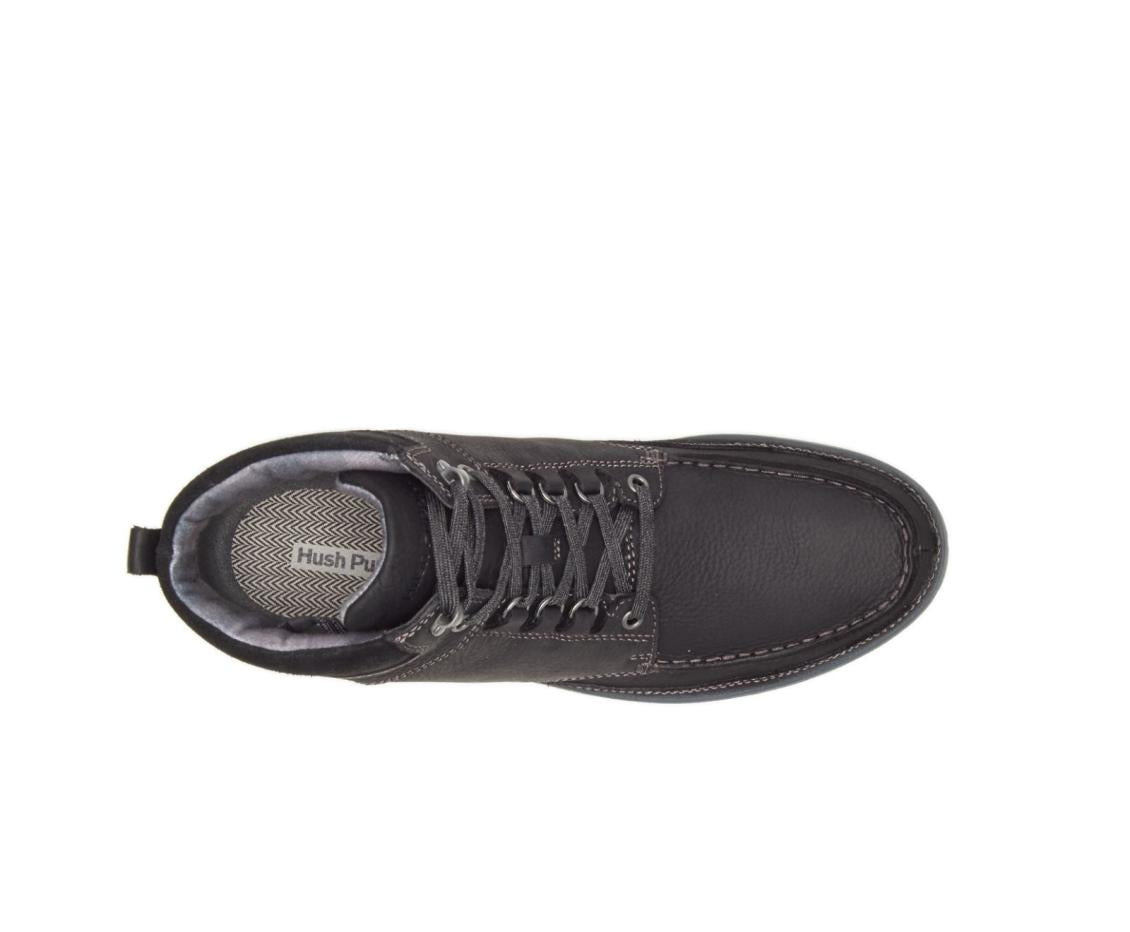 Men Boots | Hush Puppies Beauceron Tall Ice+ Black Waterproof Leather