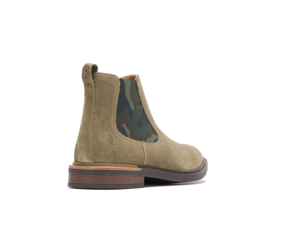 Men Boots | Hush Puppies Davis Chelsea Boot Olive Suede