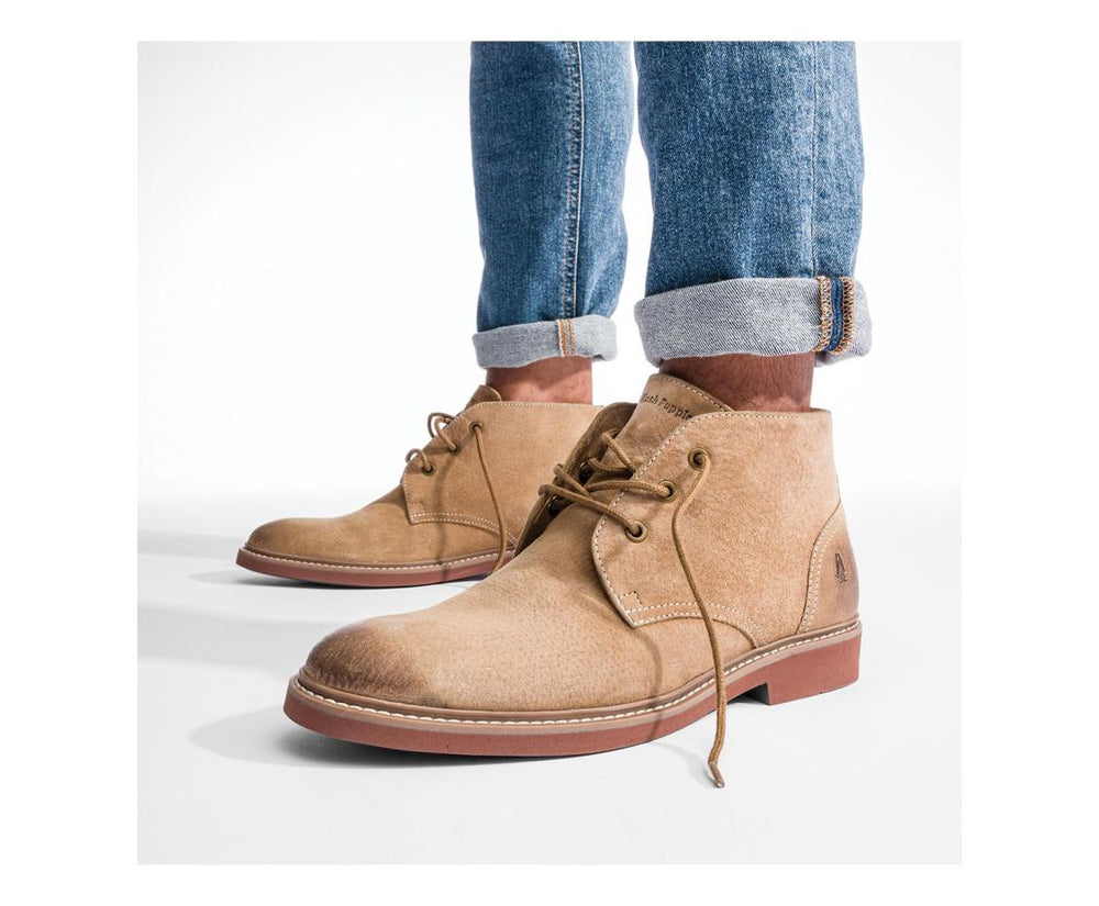 Men Boots | Hush Puppies Detroit Chukka Chestnut Suede