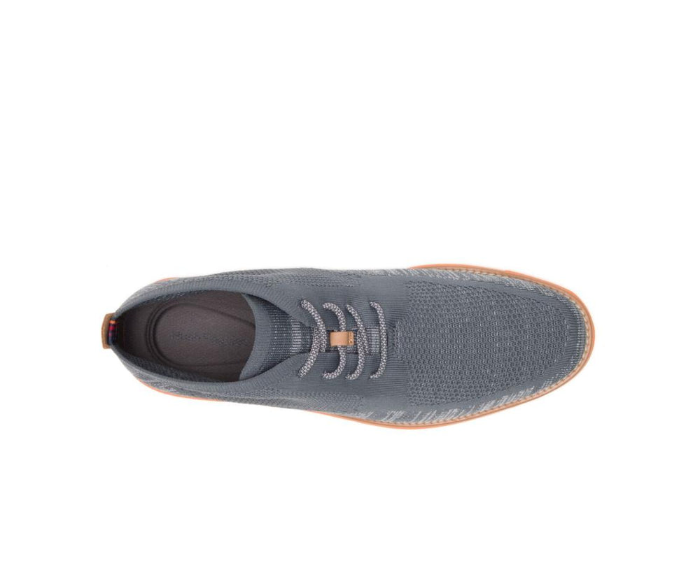 Men Boots | Hush Puppies Expert Chukka Knit Dark Grey Multi Knit - Orange Outsole