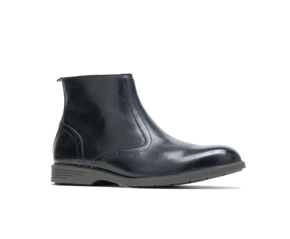 Men Boots | Hush Puppies Shepsky Zip Boot Black Leather