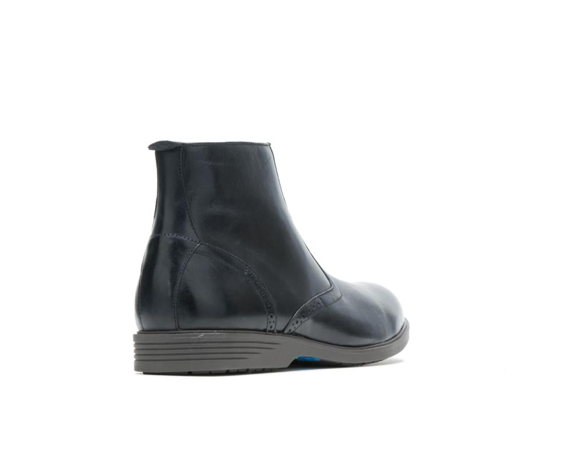 Men Boots | Hush Puppies Shepsky Zip Boot Black Leather