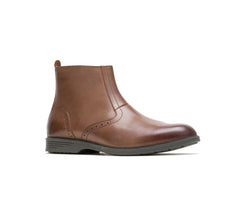 Men Boots | Hush Puppies Shepsky Zip Boot Brown Leather