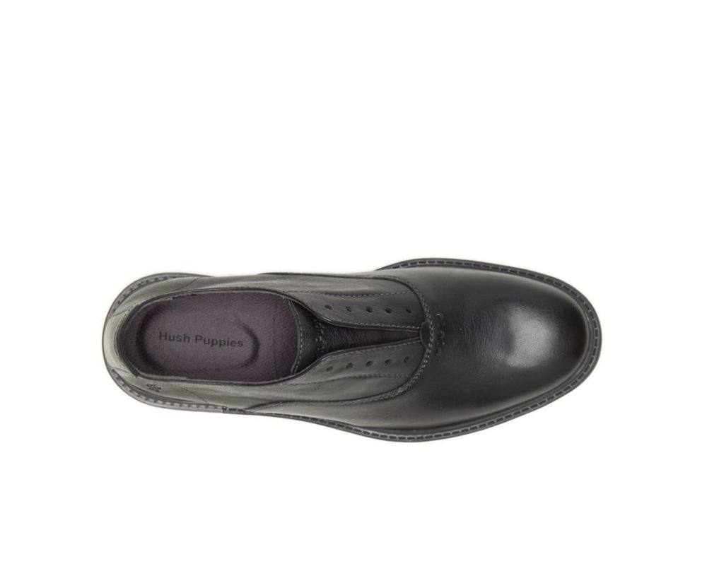 Men Oxfords | Hush Puppies Davis Slip-On Oxford Black Leather