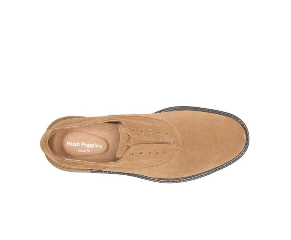 Men Oxfords | Hush Puppies Davis Slip-On Oxford Chestnut Suede