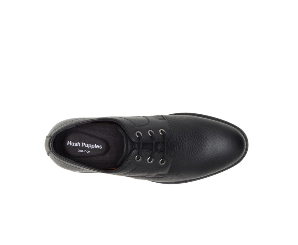 Men Oxfords | Hush Puppies Detroit Plain Toe Oxford Black Leather