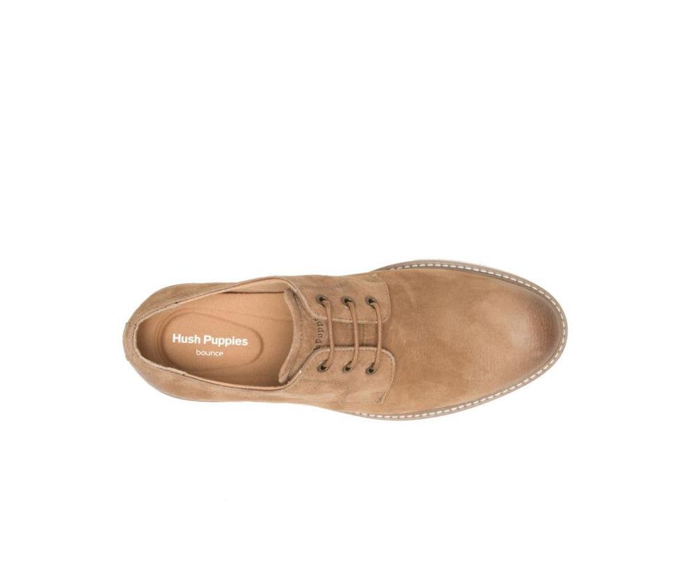 Men Oxfords | Hush Puppies Detroit Plain Toe Oxford Chestnut Suede